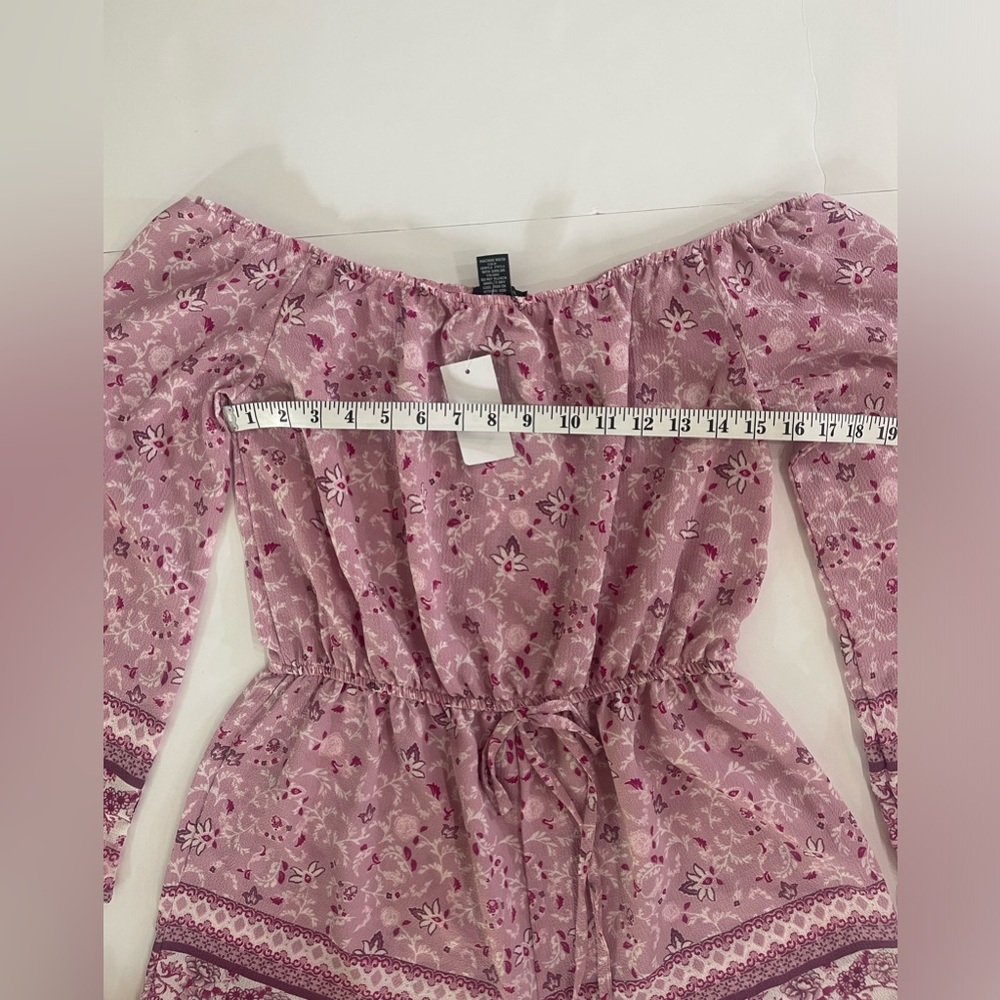 NWT Women’s Light Pink Floral Romper Size M - Picture 9 of 10